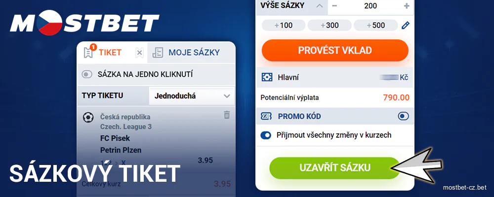 Přehled kuponů v Mostbet CZ